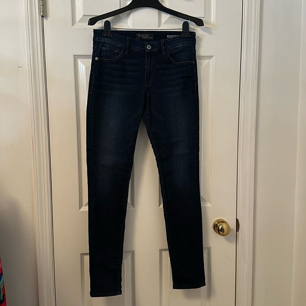 Guess Sz 29 Jeans Curvy Sophia Skinny 15-16” across Waist, 9” rise, 32” inseam